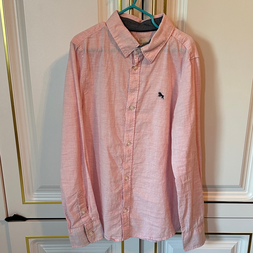 Boys H&M Light Pink Button-Up Shirt